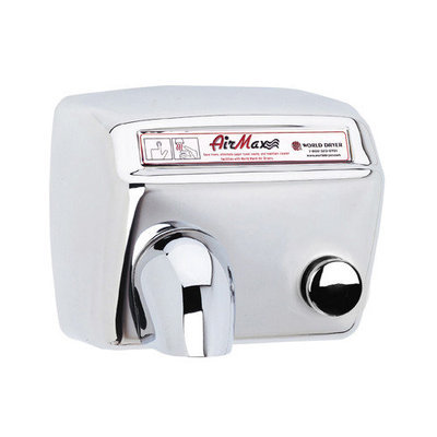 World Dryer AirMax Heavy Duty Hand Dryer Finish: Polished Stainless Steel, Voltage: 208-240 V