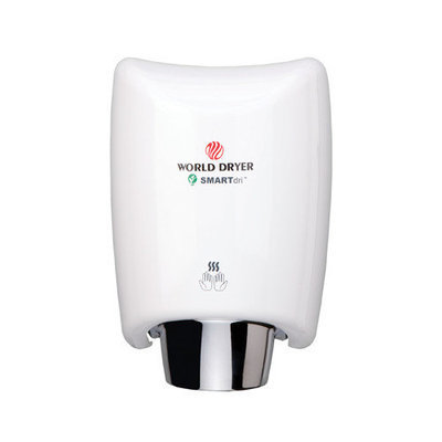 World Dryer SmartDri Multi-Port Nozzle Hand Dryer Voltage: 110-120 V, Finish: Steel White