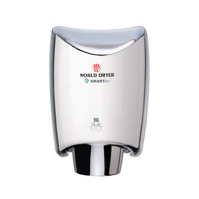 World Dryer SmartDri Multi-Port Nozzle Hand Dryer Finish: Polished Stainless Steel, Voltage: 208-240 V