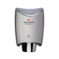 World Dryer SmartDri Multi-Port Nozzle Hand Dryer Finish: Brushed Stainless Steel, Voltage: 208-240 V