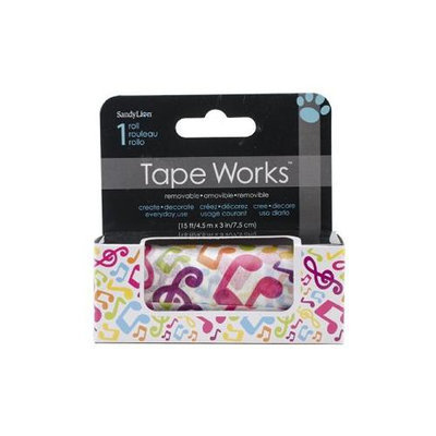 Sandy Lion Tape Works Accent Tape 3X15ft-Music Notes