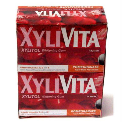 Whitening Gum Pomegranate Box Xylivita 12 Packs Box