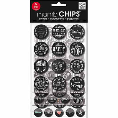 Me & My Big Ideas Chipboard Value Pack-Chalk- It's A New Day