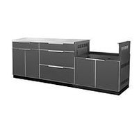 NewAge Products Outdoor Kitchen Cabinet 4-Piece Aluminum Set