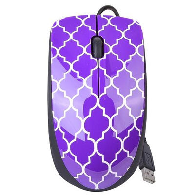 Halo Purple Lattice 3-Button USB Laser Scroll Mouse w/ Photo/Document Scanner