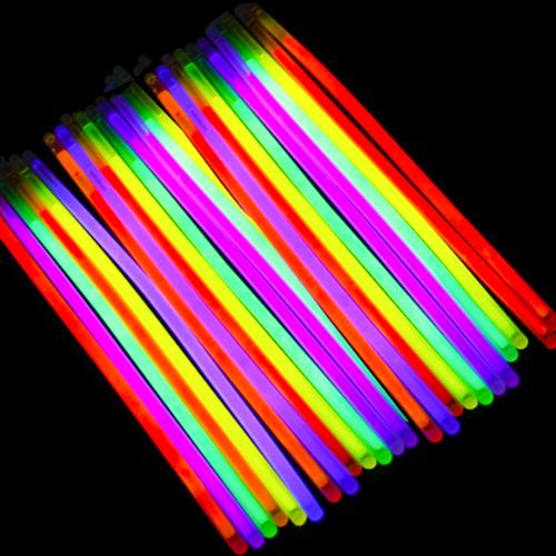 Etekcity 100 8 Party Supplies Light up Glow Sticks for Bracelets Necklaces Mixed Colors