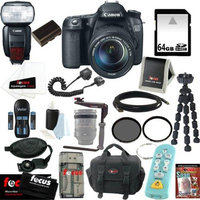 Canon EOS 70D SLR CMOS 20.2MP Digital Camera EFS 18-135mm Lens + Canon Speedlite 600EX-RT Shoe Mount Flash +64GB Memory Card + Tiffen 67mm UV Protector & Circul