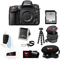 Nikon D610 FX-format Digital SLR Camera Body + 32GB SDHC Memory Card + Red and Black Holster Case + Accessory Kit