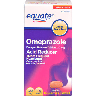 Equate Acid Reducer Omeprazole, 14ct