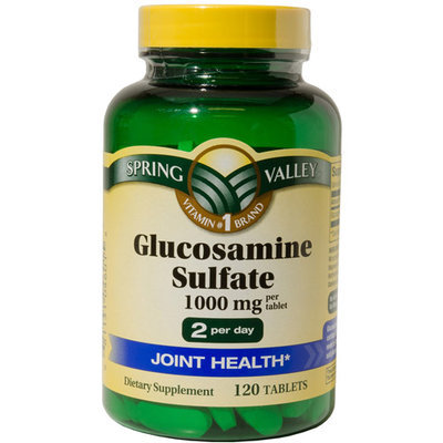 Spring Valley Glucosamine Sulfate Dietary Supplement Tablets, 1000mg, 120 count