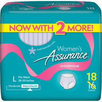 Assurance for Women Maximum Absorbency Protective Underwear, Large, 18 count