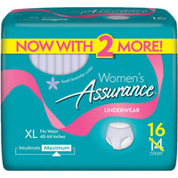 Assurance for Women Maximum Absorbency Protective Underwear, Extra Large, 16 count
