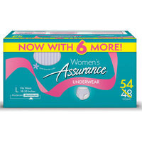 Assurance for Women Maximum Absorbency Protective Underwear, Large, 54 count