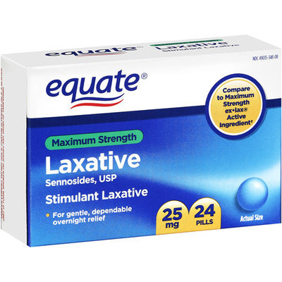 Equate: Maximum Strength Laxative Pills, 24 ct