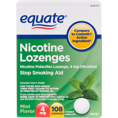 Equate Lozenge 4 Mg Mint Flavor Stop Smoking Aid - 108 Ct