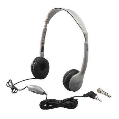 Hamilton Electronics Leatherette Ear Cushioned Personal Educational Headphone with Volume Control