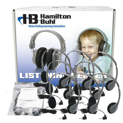 Hamilton Electronics LCB - 12 - HA2V Lab Pack- 12 HA2V Personal Headphones in a Laminated Carboard Carry Case