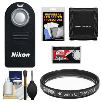 Nikon ML-L3 Wireless Infrared Shutter Release Remote Control for Nikon 1 V2 V1 J1 J2 with 40.5mm UV Filter + Accessory Kit