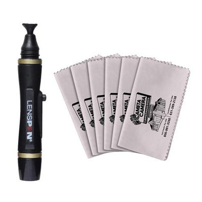 Lenspen Lens Pen Cleaning System with 6 Microfiber Cleaning Cloths