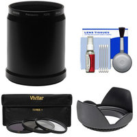 Bower AFZ70P58 Conversion Adapter Tube for Panasonic Lumix DMC-FZ70 Camera (58mm) with 3 UV/CPL/ND8 Filters + Lens Hood + Accessory Kit