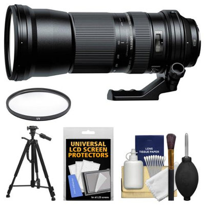 Tamron 150-600mm f/5-6.3 Di VC SP USD Zoom Lens (for Canon EOS Cameras) with Tripod + UV Filter + Accessory Kit