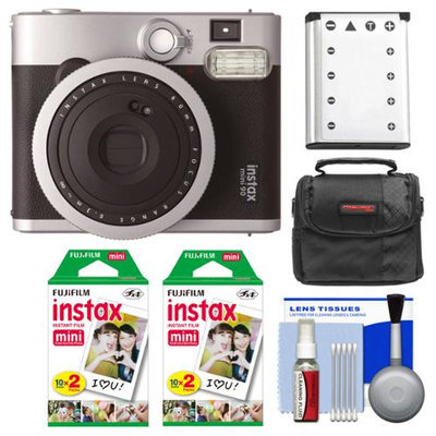 Fujifilm Instax Mini 90 Neo Instant Camera + 40 Film + Case + Batt + Kit