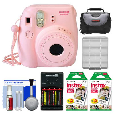 Fujifilm Instax Mini 8 Instant Camera Pink + 40 Film + Case + Batt + Kit