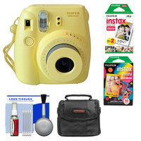 Fujifilm Instax Mini 8 Instant Camera Yellow + Film + Rainbow + Case + Kit