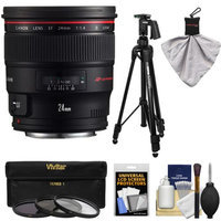 Canon EF 24mm f/1.4L II USM Lens with Tripod + 3 Filters Kit