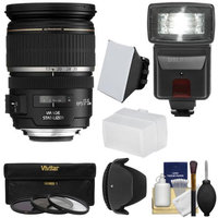 Canon EF-S 17-55mm f/2.8 IS USM Zoom Lens with Flash + 3 Filters + Diffusers + Hood + Kit
