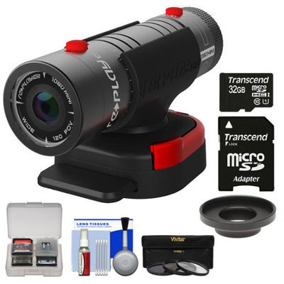 Replay XD 1080 Mini Digital HD Video Camera Camcorder with 32GB Card + Lens Adapter + 3 UV/CPL/ND8 Filters + Kit