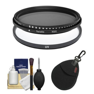 Vivitar 67mm (UV + Neutral Density) Glass Filter with Filter Case + Lens Cleaning Kit