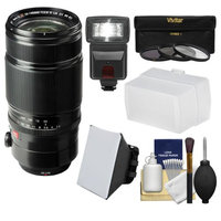 Fujifilm 50-140mm f/2.8 R LM OIS WR Zoom Lens with Flash + Soft Box + Diffuser + 3 UV/CPL/ND8 Filters + Kit