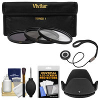 Vivitar 3-Piece Multi-Coated HD Filter Set (62mm UV/CPL/ND8) with Hood + Accessory Kit