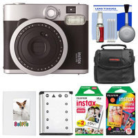 Fujifilm Instax Mini 90 Neo Classic Instant Film Camera with 20 Twin Prints & 10 Rainbow Prints + Case + Battery + Photo Album Kit