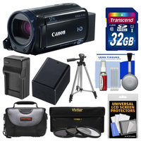 Canon Vixia HF R62 32GB Wi-Fi 1080p HD Video Camcorder with 32GB Card + Case + Battery & Charger + Tripod + 3 Filters + Kit