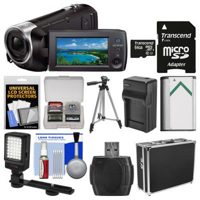 Sony Handycam HDR-PJ440 8GB Wi-Fi 1080p HD Video Camera Camcorder with Projector + 64GB Card + Hard Case + LED Light + Battery & Charger + Tripod + Kit