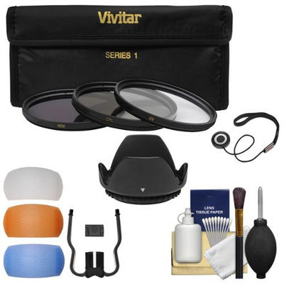 Vivitar Essentials Bundle for Canon Rebel SL1, T3, T3i, T4i, T5, T5i DSLR Camera & 18-55mm Lens with 3 UV/CPL/ND8 Filters + Lens Hood + 4 Pop-Up Flash Diffusers + Cleaning Kit