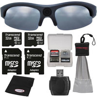 Coleman VisionHD G3HD-SUN 1080p HD Weatherproof Action Polarized Sunglasses with (2) 32GB Cards + Anti-Fog Cloth + Spudz + Kit