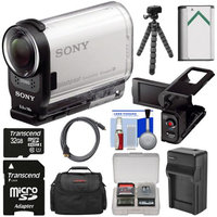 Sony Action Cam HDR-AS200V Wi-Fi HD Video Camera Camcorder with AKA-LU1 LCD Cradle + 32GB Card + Battery + Charger + Case + Tripod + Kit