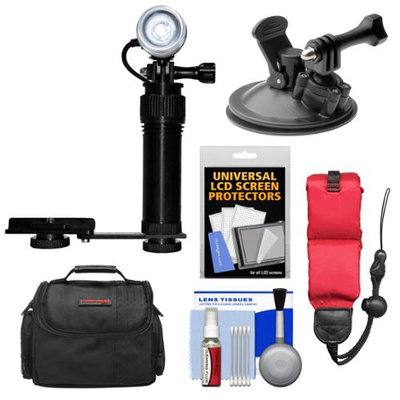 Intova Underwater Action Video Light with Camera Bracket Mount with Car Suction Cup Mount + Floating Strap + Case + Kit