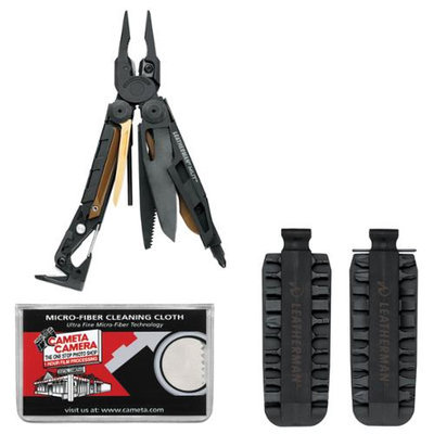 Leatherman Tool Group Inc Leatherman MUT 850122 Tactical Multi-Tool with Sheath (Black) with 42 Bit Kit + Cleaning Cloth