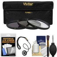 Vivitar 3-Piece Multi-Coated HD Filter Set (43mm UV/CPL/ND8) with Accessory Kit