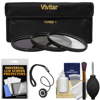 Vivitar 3-Piece Multi-Coated HD Filter Set (43mm UV/CPL/ND8) with Accessory Kit