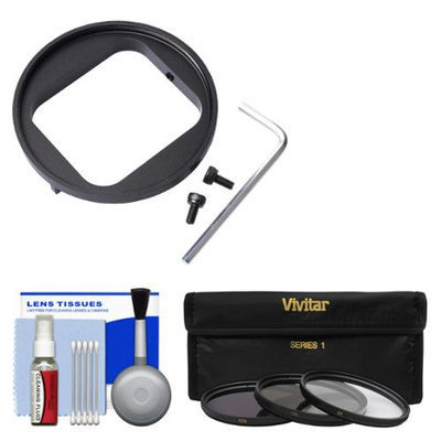 Vivitar 52mm Filter Adapter for GoPro HERO3/ HERO3+/ HERO4 with 3 UV/CPL/ND8 Filters + Cleaning Kit