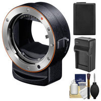 Sony Alpha LA-EA3 Adapter (Attach A-mount Lenses to E-mount Full Frame Camera) with NP-FW50 Battery & Charger + Accessory Kit + SONY USA Warranty