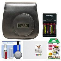 Fujifilm Groovy Camera Case for Instax Mini 8 (Black) with 20 Twin Prints + Album + (4) Batteries & Charger + Accessory Kit
