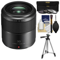 Panasonic Lumix G 30mm f/2.8 MEGA OIS Macro Lens with Tripod + 3 UV/CPL/ND8 Filters + Kit