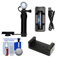 Intova Underwater Action Video Light with Camera Bracket Mount with Smartphone Holder/Bracket + Battery + Charger + Kit