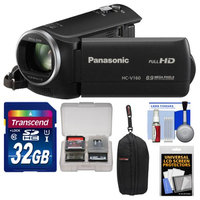Panasonic HC-V160 HD Wi-Fi Video Camera Camcorder with 32GB Card + Case + Accessory Kit